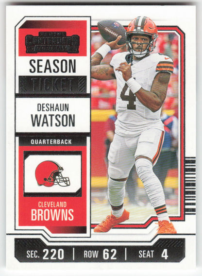2023 Panini Contenders #24 Deshaun Watson Season Ticket Browns FB1-402
