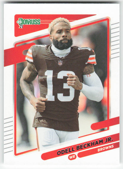 2021 Donruss #198b Odell Beckham Jr. No Helmet Cleveland Browns FB1-410