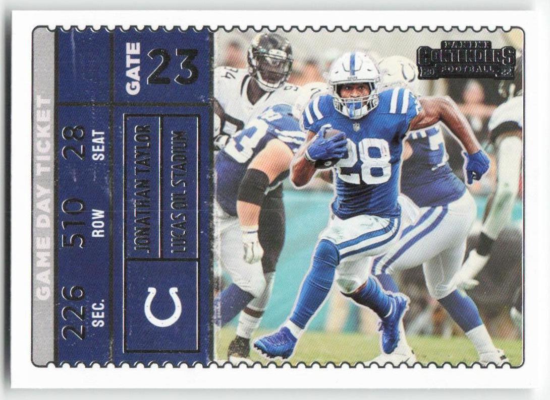 2022 Panini Contenders #GDT-JTA Jonathan Taylor Game Day Ticket Colts FB1-418