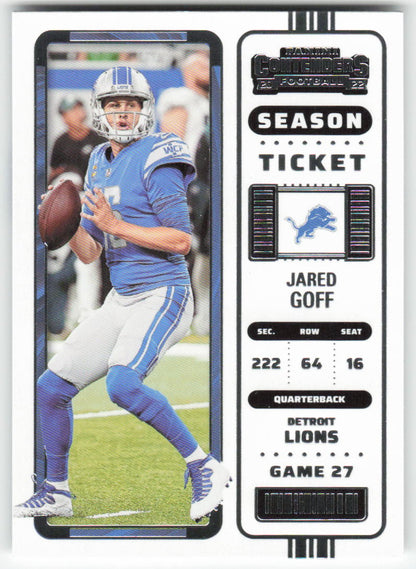 2022 Panini Contenders #34 Jared Goff Detroit Lions FB1-421