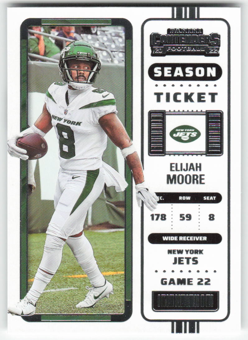 2022 Panini Contenders #91 Elijah Moore New York Jets FB1-422