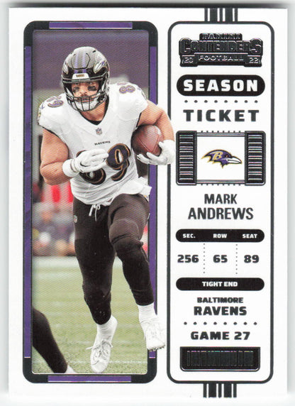 2022 Panini Contenders #7 Mark Andrews Baltimore Ravens FB1-424