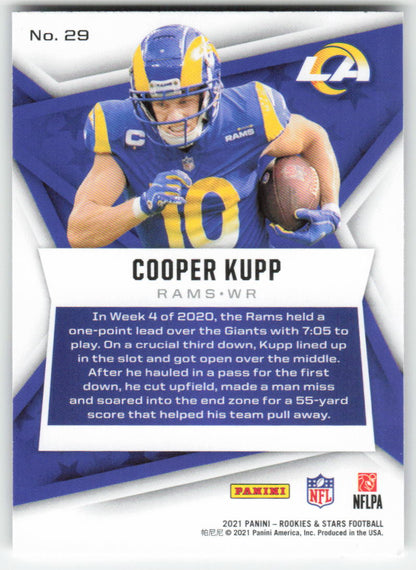 2021 Panini Rookies & Stars #29 Cooper Kupp Los Angeles Rams FB1-430