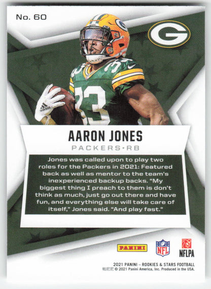 2021 Panini Rookies & Stars #60 Aaron Jones Green Bay Packers FB1-434
