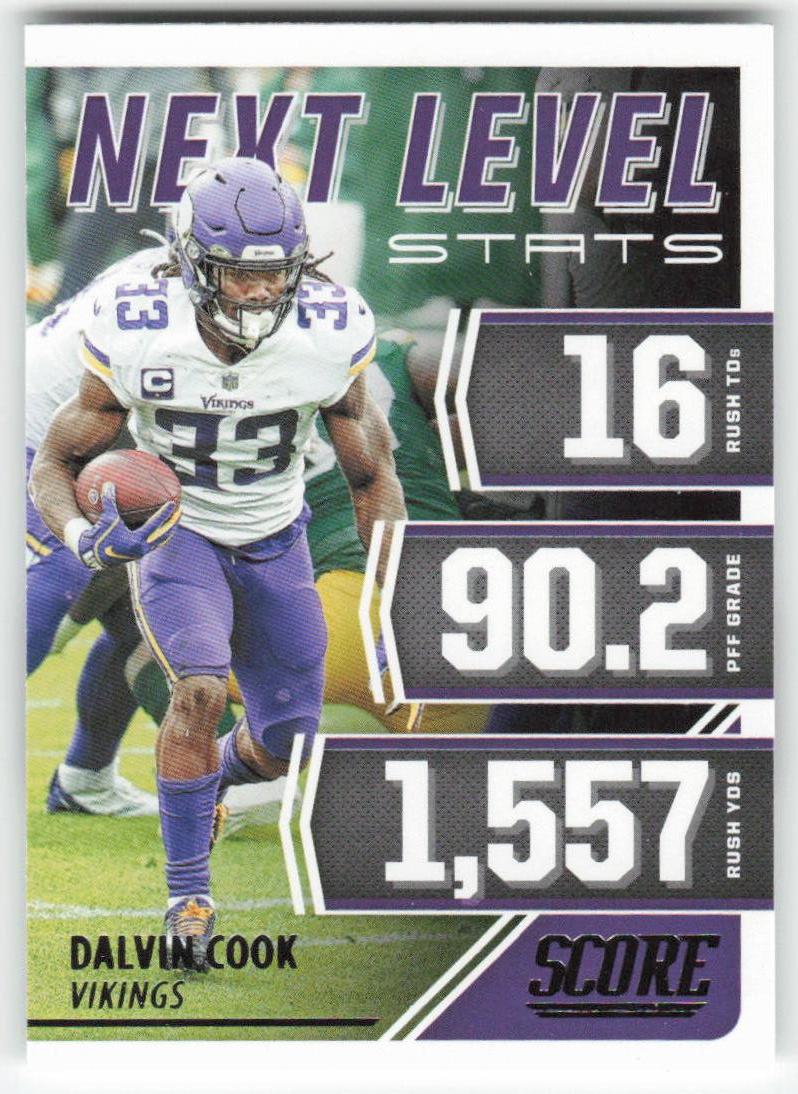 2021 Score #NL16 Dalvin Cook Next Level Stats Minnesota Vikings FB1-452
