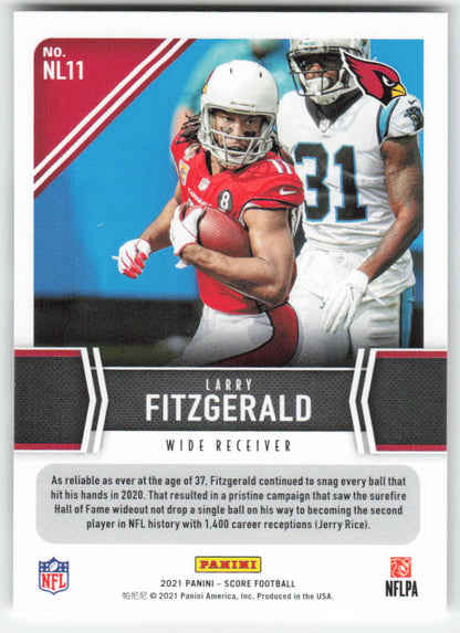 2021 Score #NL11 Larry Fitzgerald Next Level Stats Arizona Cardinals FB1-453