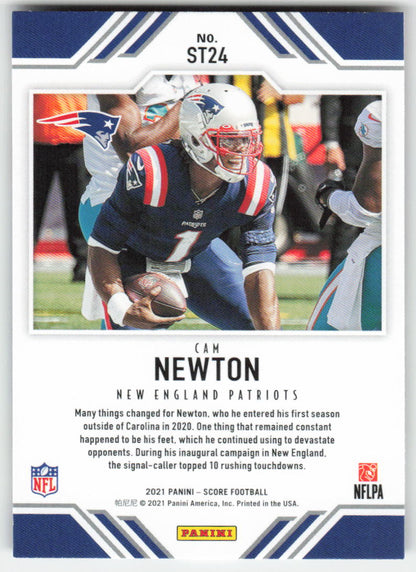 2021 Score #ST24 Cam Newton Score Team New England Patriots FB1-456