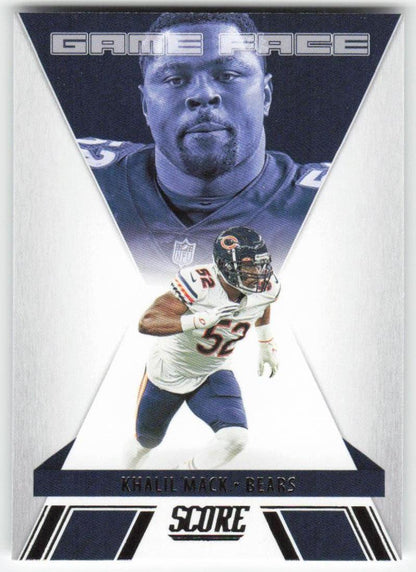 2021 Score #GF1 Khalil Mack Game Face Chicago Bears FB1-457