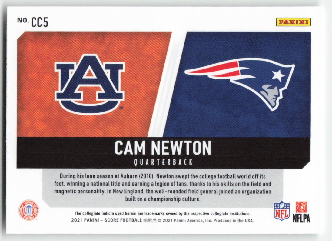 2021 Score #CC5 Cam Newton Collegiate Champions FB1-459