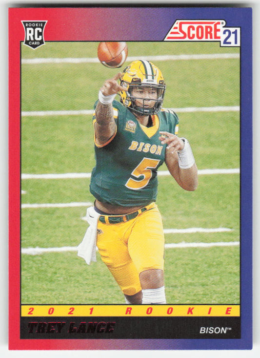 2021 Score #TB3 Trey Lance 1991 Throwback Red North Dakota State Bison FB1-476