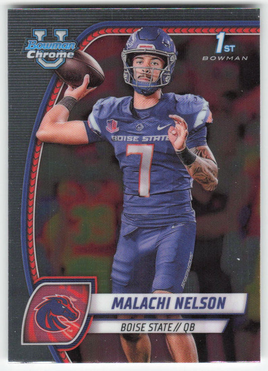 2024 Bowman University Chrome #196 Malachi Nelson Boise State Broncos FB1-480