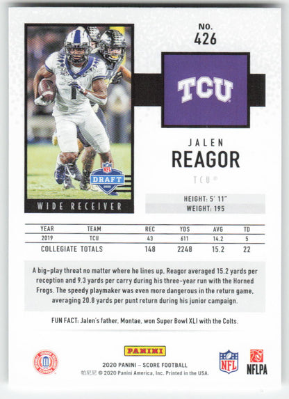 2020 Score #426 Jalen Reagor TCU Horned Frogs Rookie FB1-485