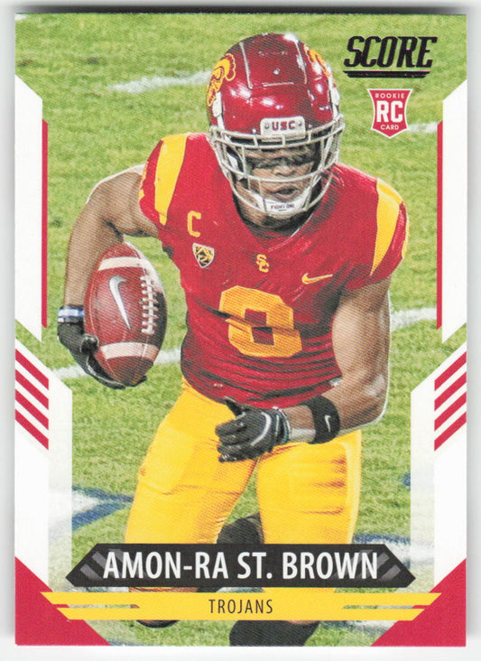 2021 Score #330 Amon-Ra St. Brown USC Trojans Rookie FB1-493