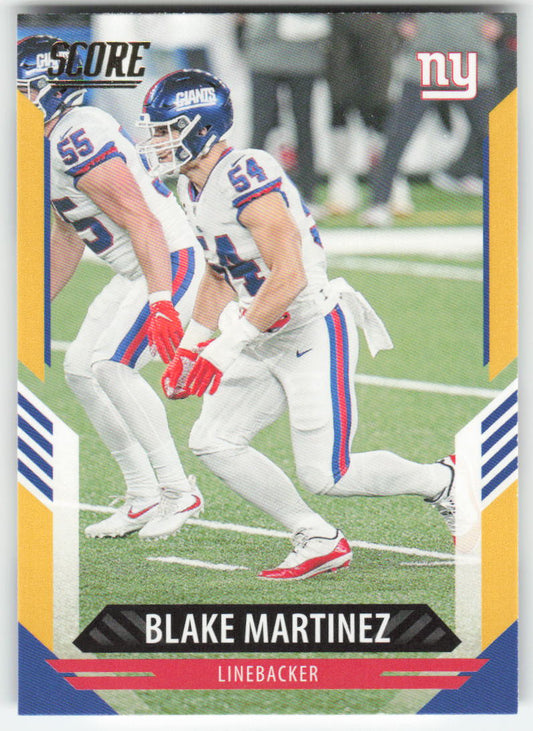 2021 Score #64 Blake Martinez Gold New York Giants FB1-502