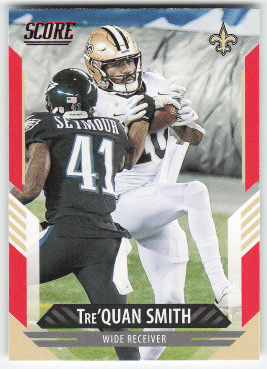 2021 Score #213 Tre'Quan Smith Red New Orleans Saints FB1-503