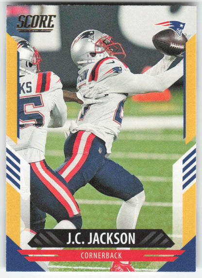 2021 Score #289 J.C. Jackson Gold New England Patriots FB1-504
