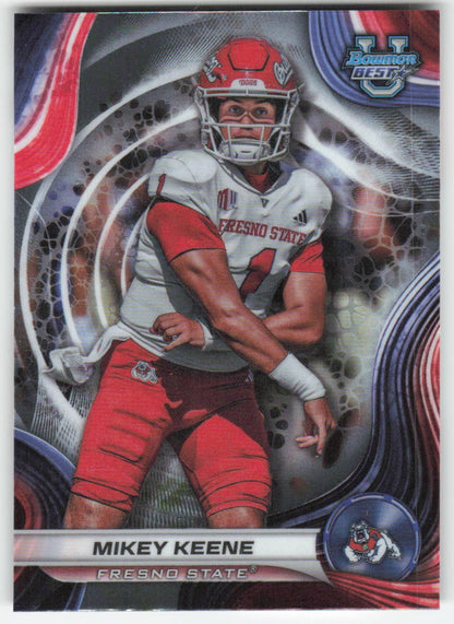 2024 Bowman University Best #43 Mikey Keene Fresno State Bulldogs FB1-517