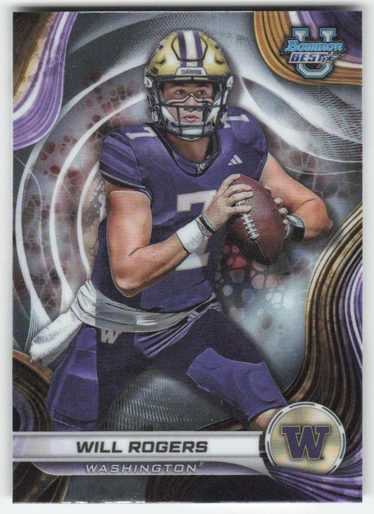 2024 Bowman University Best #87 Will Rogers Washington Huskies FB1-523