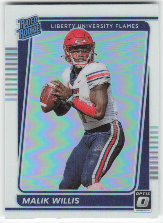 2022 Panini Chronicles DP #9 Malik Willis Optic Silver Prizm Liberty FB1-524
