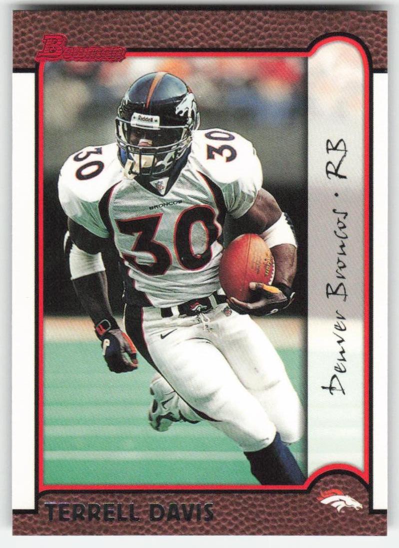 1999 Bowman #34 Terrell Davis Denver Broncos FB1-535