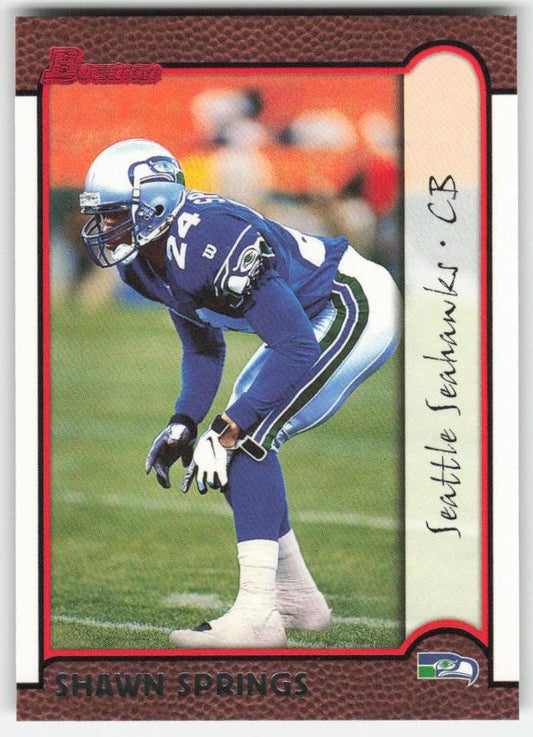 1999 Bowman #28 Shawn Springs Seattle Seahawks FB1-536