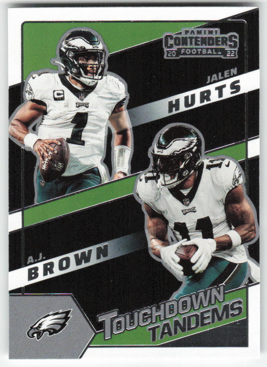 2022 Panini Contenders #TDT-PHI Brown / Hurts Touchdown Tandems Eagles FB1-544