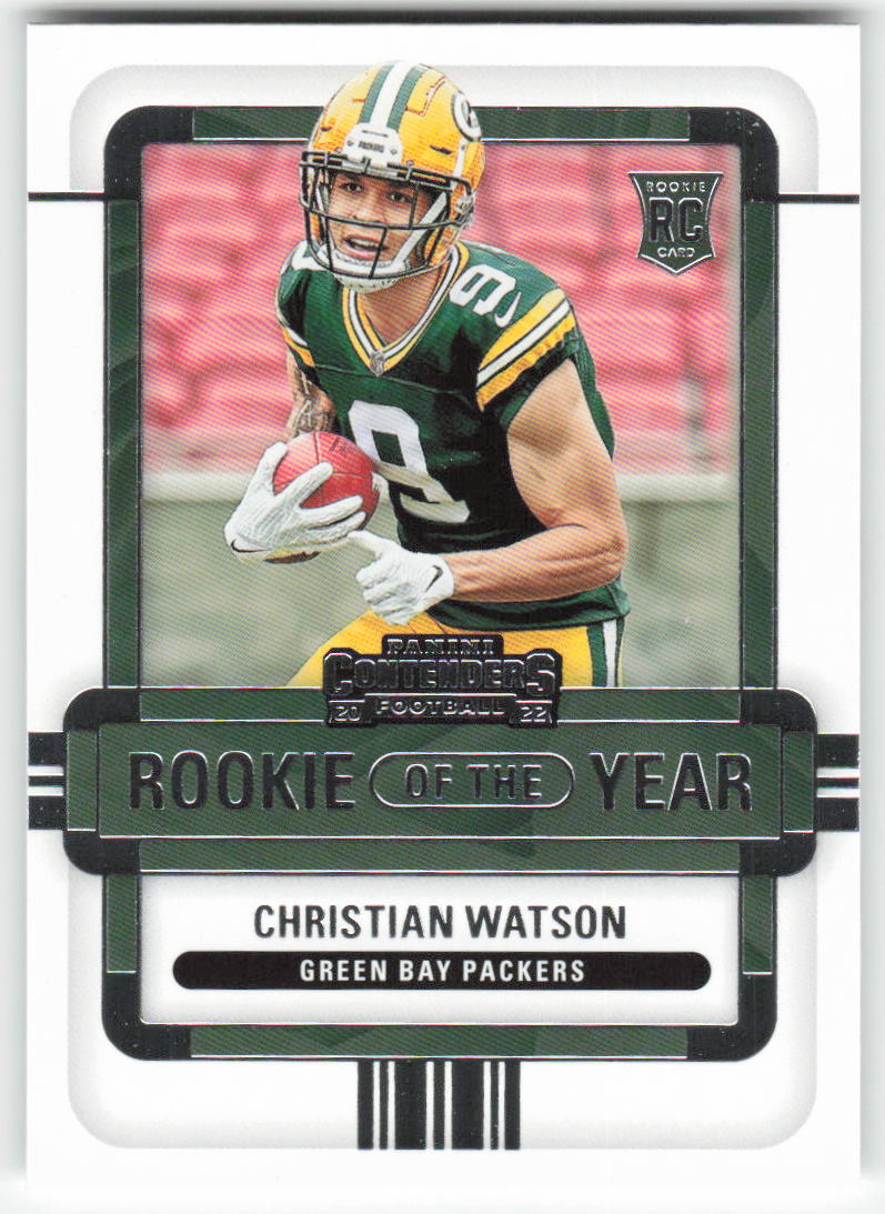2022 Panini Contenders #ROY-CWA Christian Watson Rookie of Year Packers FB1-545