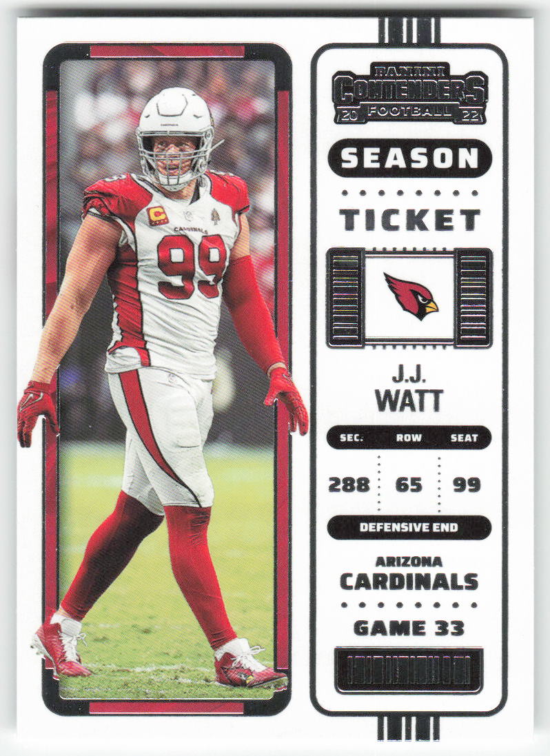 2022 Panini Contenders #4 J.J. Watt Arizona Cardinals FB1-550