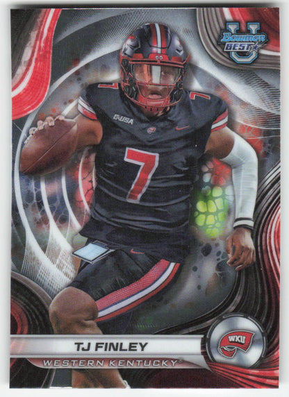 2024 Bowman University Best #63 TJ Finley Western Kentucky Hilltoppers FB1-551
