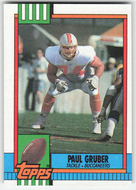 1990 Topps #406b Paul Gruber Tampa Bay Buccaneers FB1-552