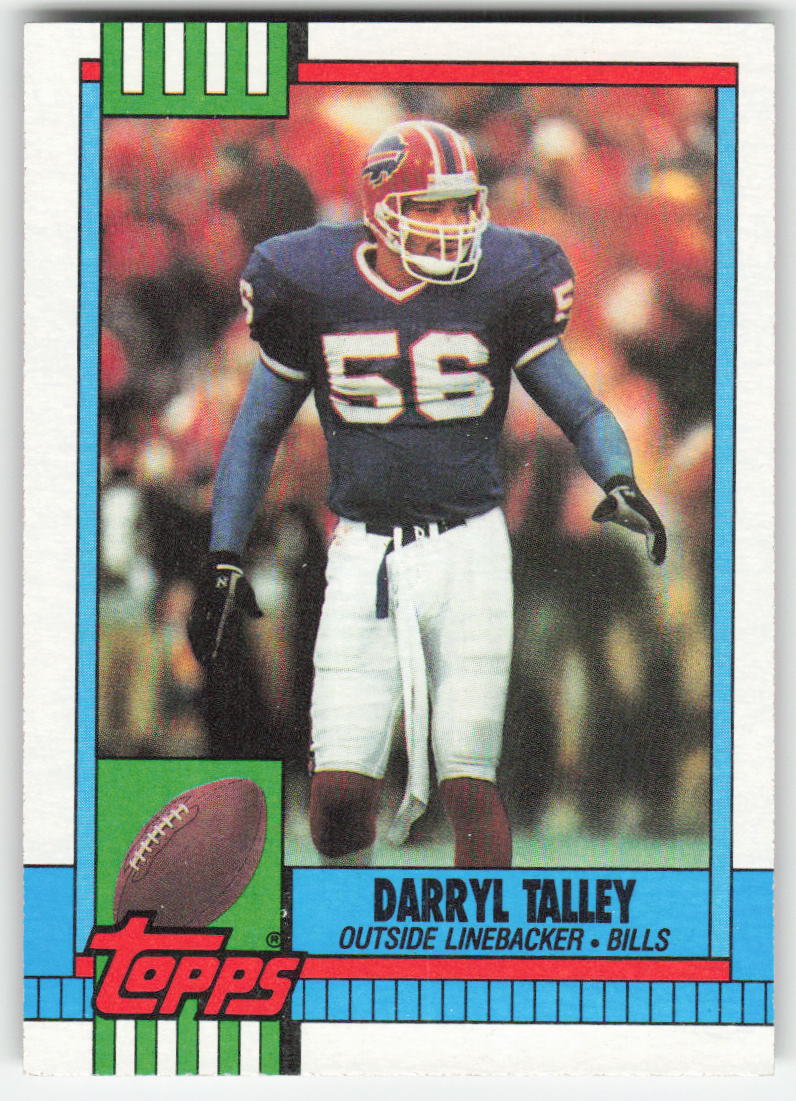 1990 Topps #195b Darryl Talley Buffalo Bills FB1-554
