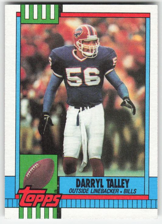 1990 Topps #195b Darryl Talley Buffalo Bills FB1-554