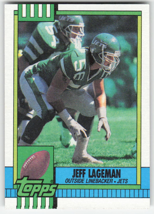 1990 Topps #449 Jeff Lageman New York Jets FB1-559
