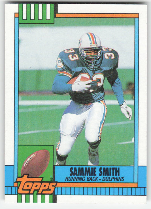 1990 Topps #319b Sammie Smith Miami Dolphins FB1-565