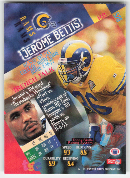 1994 Stadium Club #570 Jerome Bettis Los Angeles Rams FB1-575