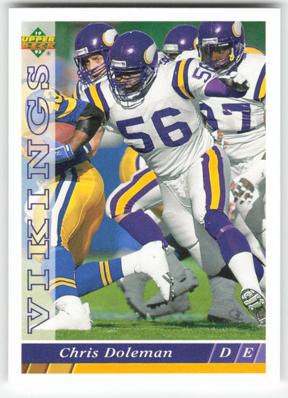 1993 Upper Deck #229 Chris Doleman Minnesota Vikings FB1-579