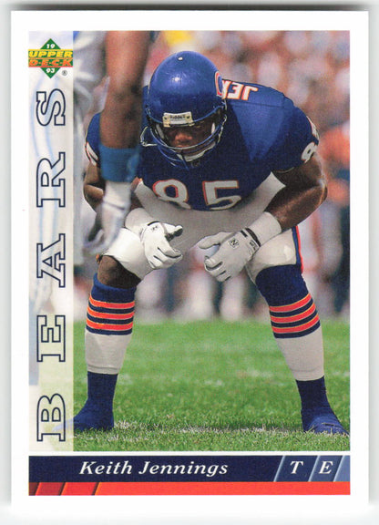1993 Upper Deck #339 Keith Jennings Chicago Bears FB1-583
