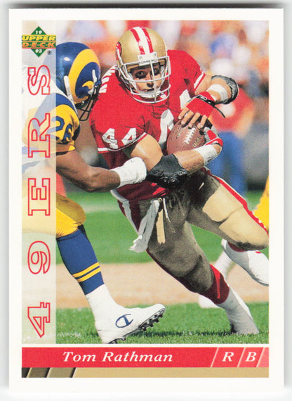 1993 Upper Deck #505 Tom Rathman San Francisco 49ers FB1-584