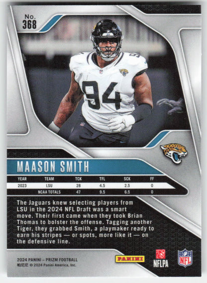 2024 Panini Prizm #368 Maason Smith Jacksonville Jaguars Rookie FB1-588