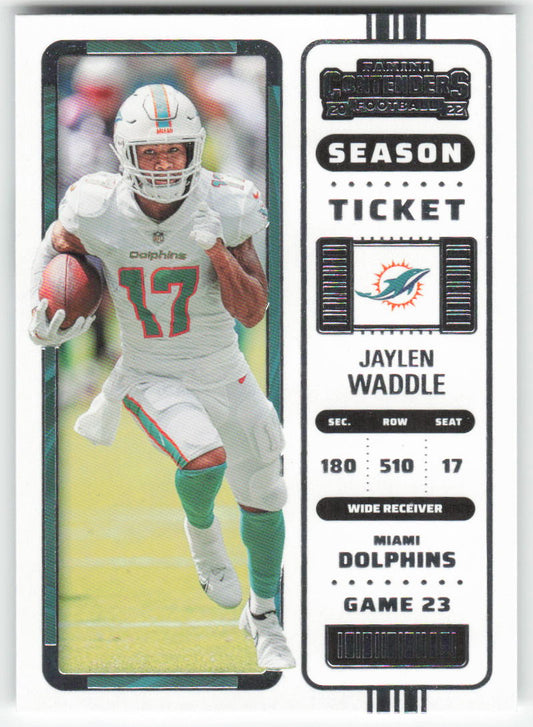 2022 Panini Contenders #81 Jaylen Waddle Miami Dolphins FB1-601