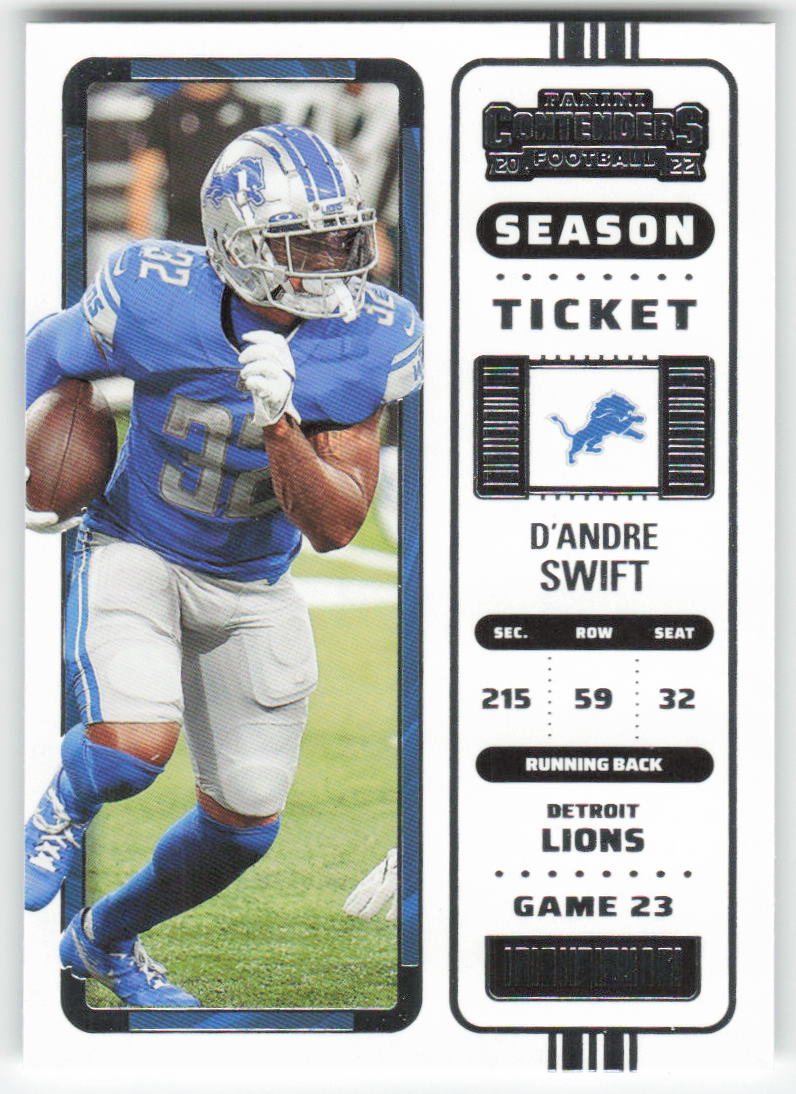 2022 Panini Contenders #35 D'Andre Swift Detroit Lions FB1-603