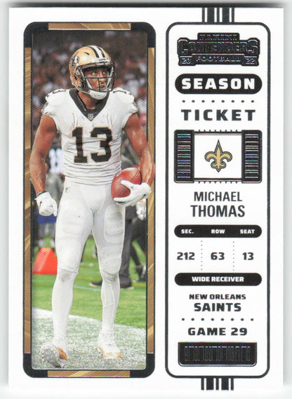 2022 Panini Contenders #63 Michael Thomas New Orleans Saints FB1-606