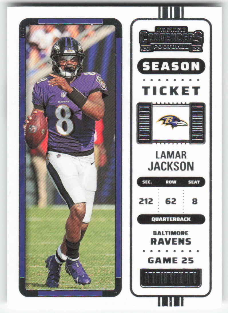 2022 Panini Contenders #5 Lamar Jackson Baltimore Ravens FB1-607