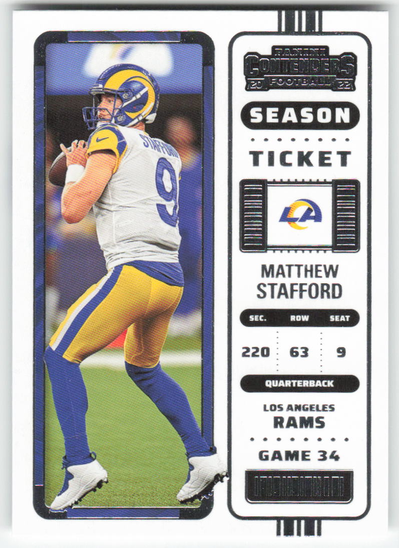 2022 Panini Contenders #47 Matthew Stafford Los Angeles Rams FB1-608
