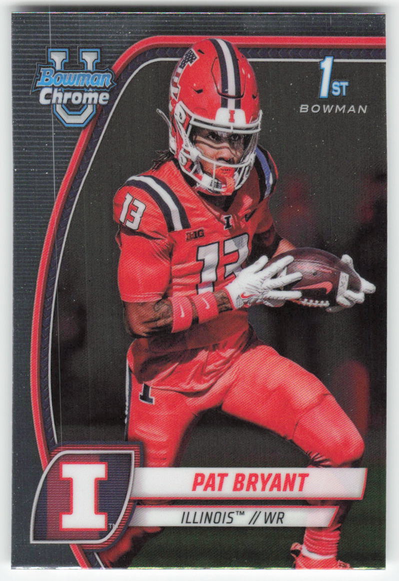 2024 Bowman University Chrome #142 Pat Bryant Illinois Fighting Illini FB1-609