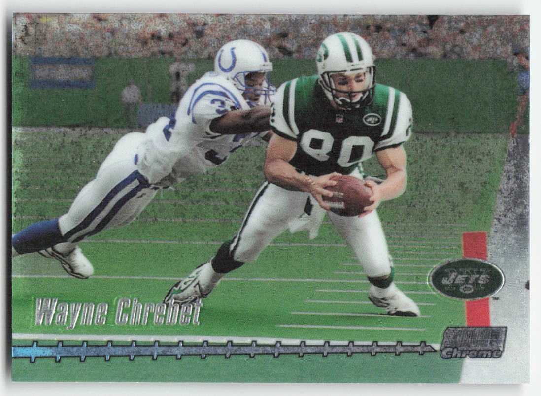 1999 Stadium Club Chrome #57 Wayne Chrebet New York Jets FB1-616