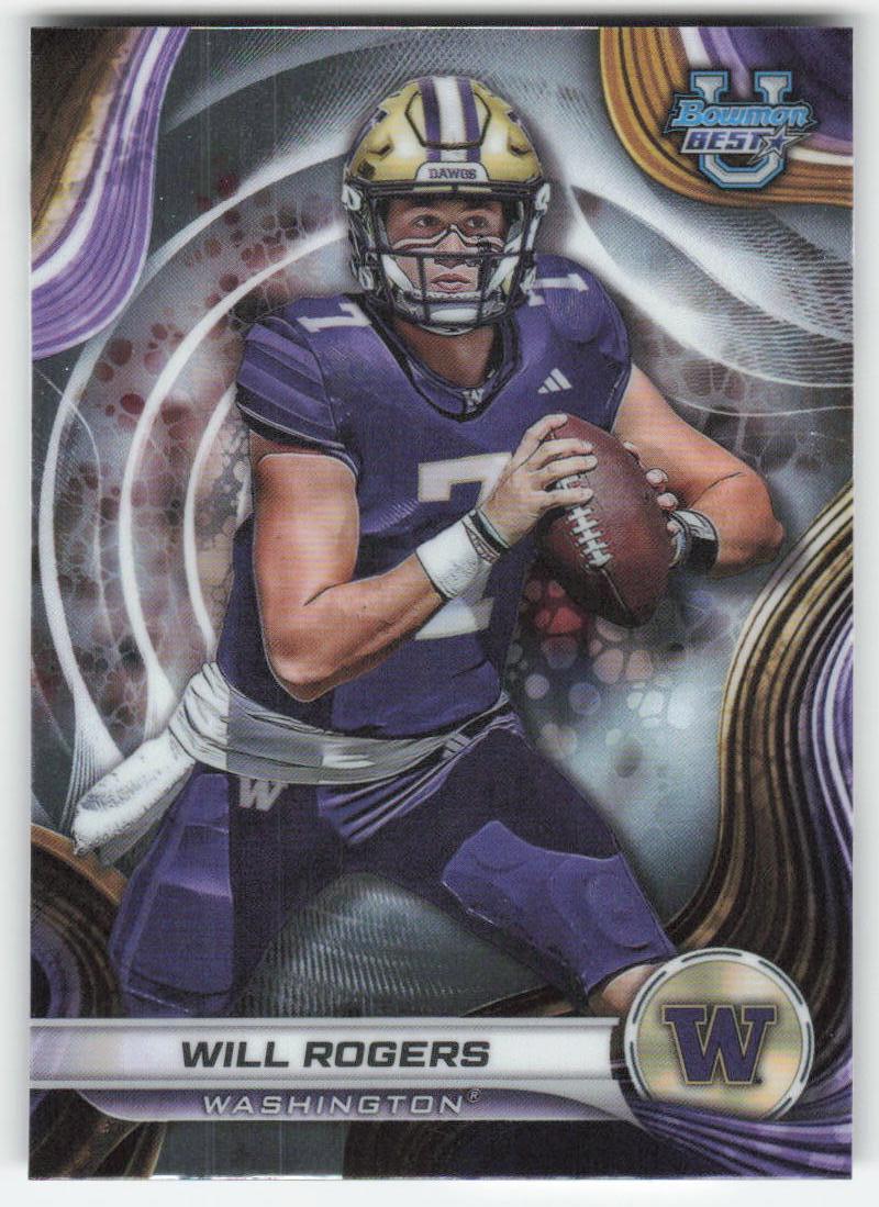 2024 Bowman University Best #87 Will Rogers Washington Huskies FB1-620