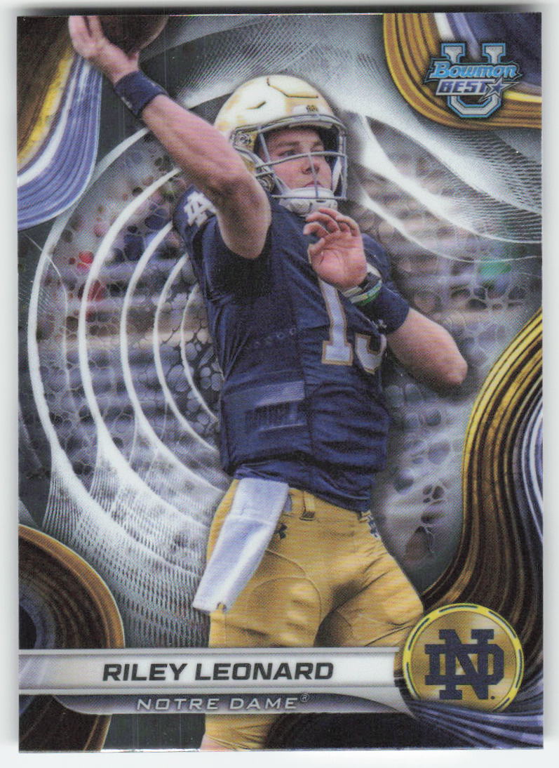 2024 Bowman University Best #29 Riley Leonard Notre Dame Fighting Irish FB1-621