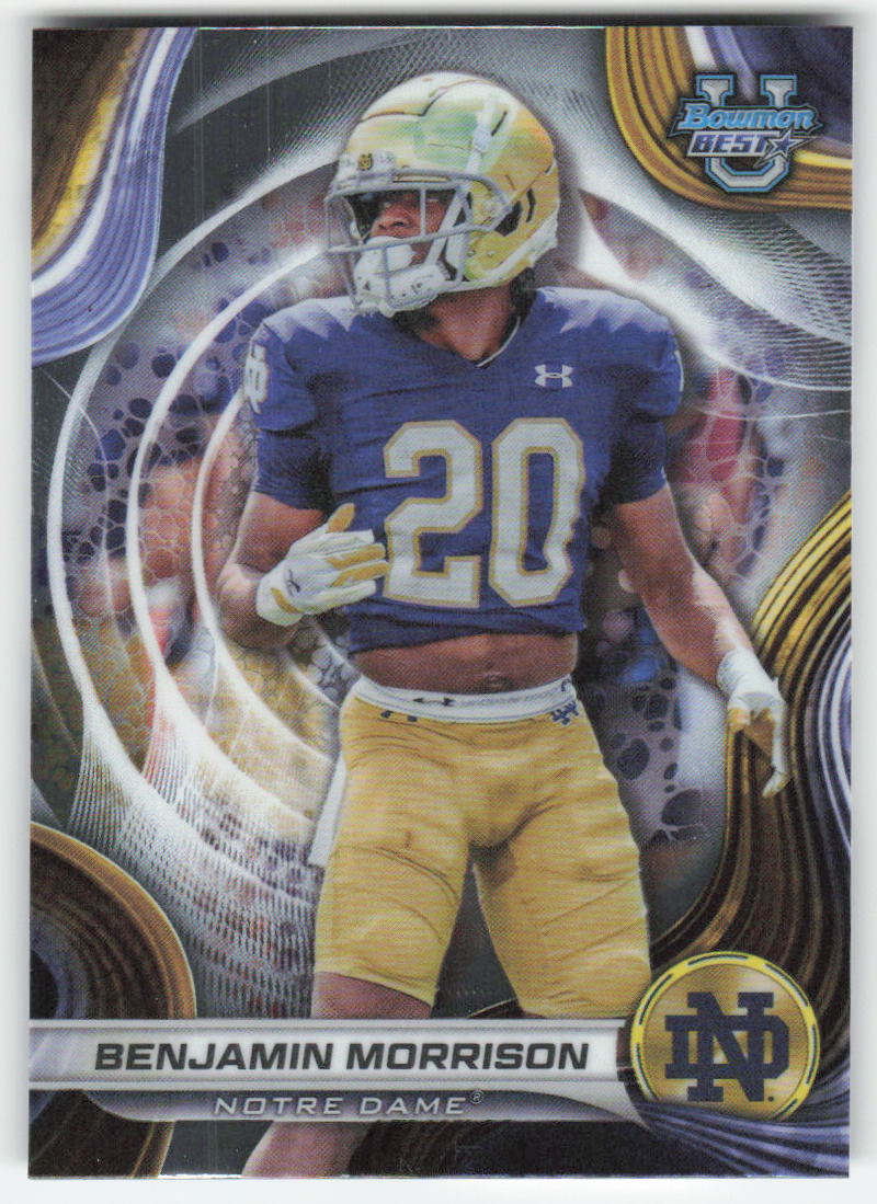 2024 Bowman University Best #15 Benjamin Morrison Notre Dame FB1-622