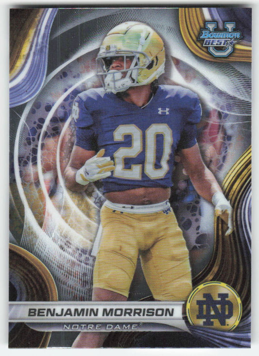2024 Bowman University Best #15 Benjamin Morrison Notre Dame FB1-622